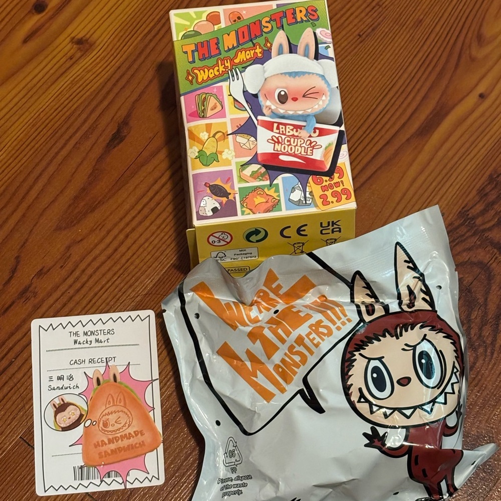 POP MART The Monsters Wacky Mart CONFIRMED SANDWICH BLIND BOX BAG UNOPENED
